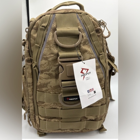 Piscifun Outdoor Tackle Backpack Water Resistant Fishing Shoulder Storage NWT - Picture 1 of 10